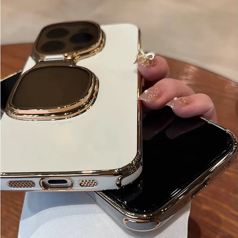 Premium Apple iPhone Case, MagSafe Compatible, Camera Lens and Screen Protection, Ultra Thin, Shockproof, Magnetic, Full All Around Protection, Fold Lens Stand Holder Cover