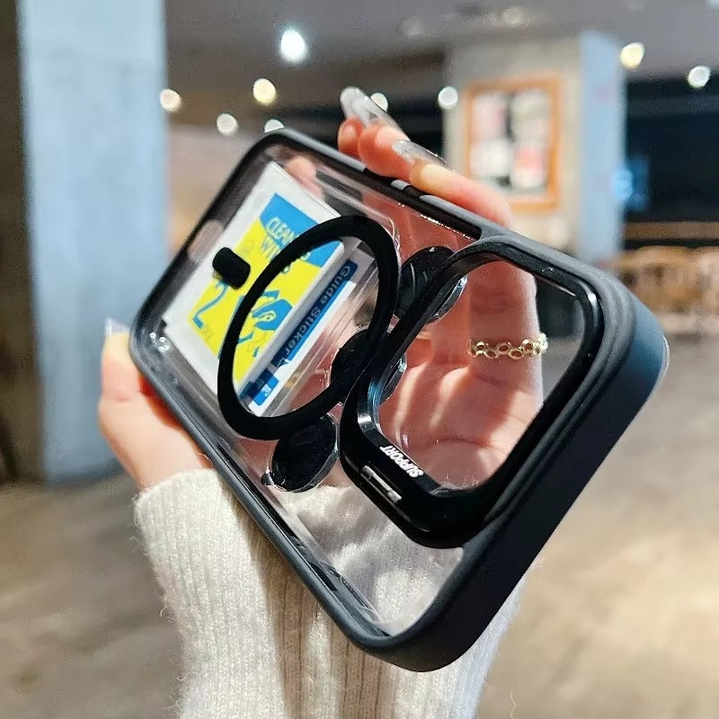 Premium Apple iPhone Case MagSafe Compatible, Camera Lens & Screen Protection, Cover with Hard Shell & Stand Bracket