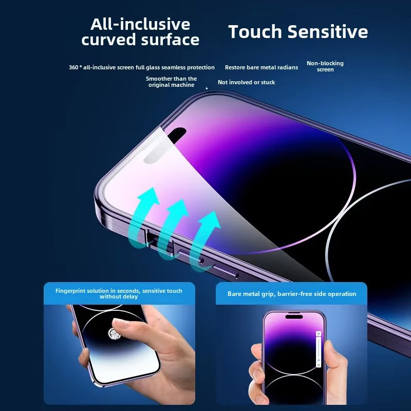 High Quality Apple iPhone Case Ultra Thin Shockproof Magnetic Full All Around Protection Cover with Frosted Glass Metal Lens
