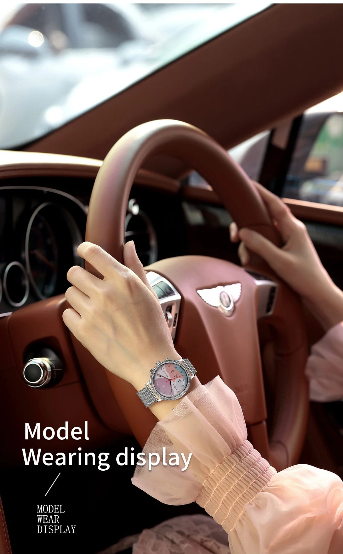 Luxury Women's Smartwatch with Bluetooth Calling – 1.39" HD Display, Heart Rate & SpO2 Monitor, Sleep Tracking, Menstrual Reminder, Fitness Watch Waterproof