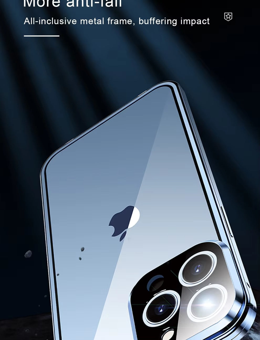 Luxury Apple iPhone Case Compatible, Camera Lens & Screen Protection, Ultra Thin Magnetic Full All Around Protection Cover