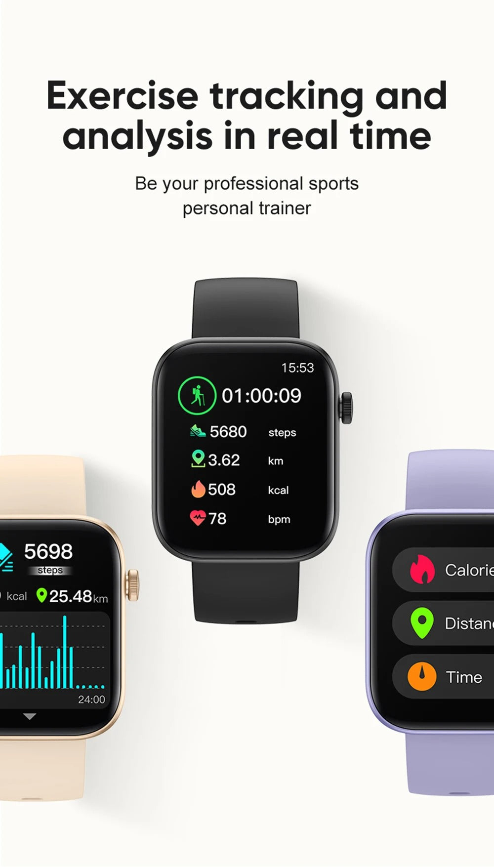 Premium Smartwatch with Bluetooth Calling, Health Monitoring Features, IP68 Waterproof Fitness Watch with Voice Assistant for iPhone Users