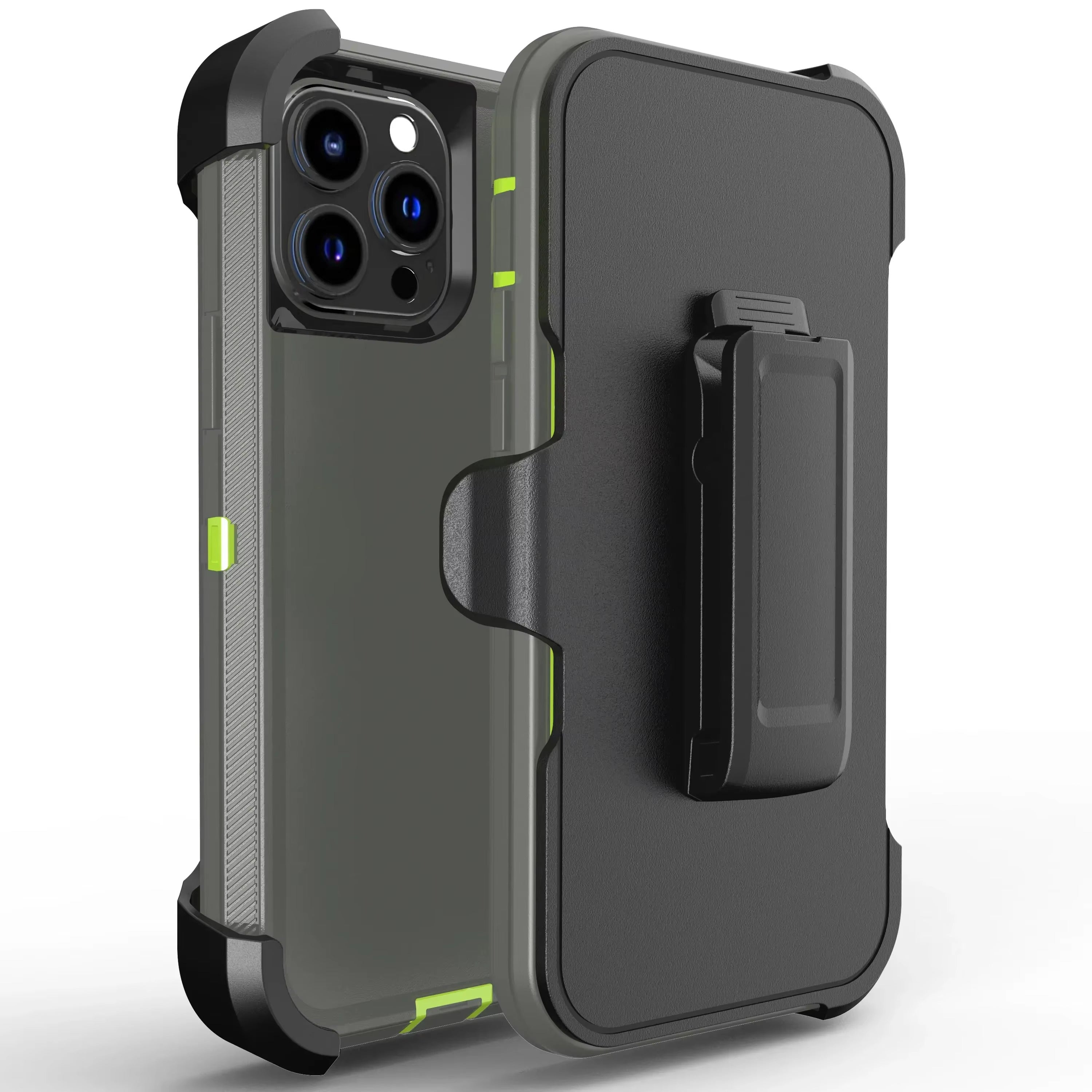 Robust Apple iPhone Case, MagSafe Compatible, Camera Lens and Screen Protection, Ultra Thin, Shockproof, Magnetic, Full All Around Protection, 3-in-1 Belt Clip Armor Cover
