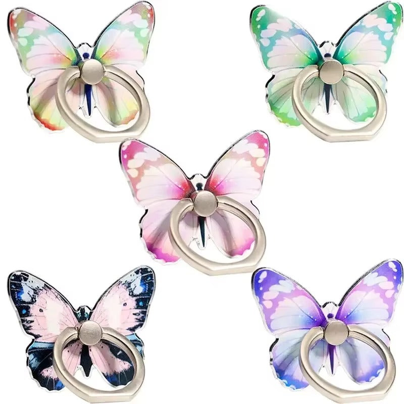 Premium, Cute Cartoon Butterfly Phone Ring Holder , Decorative Mobile Phone Buckle for Smartphones and Accessories