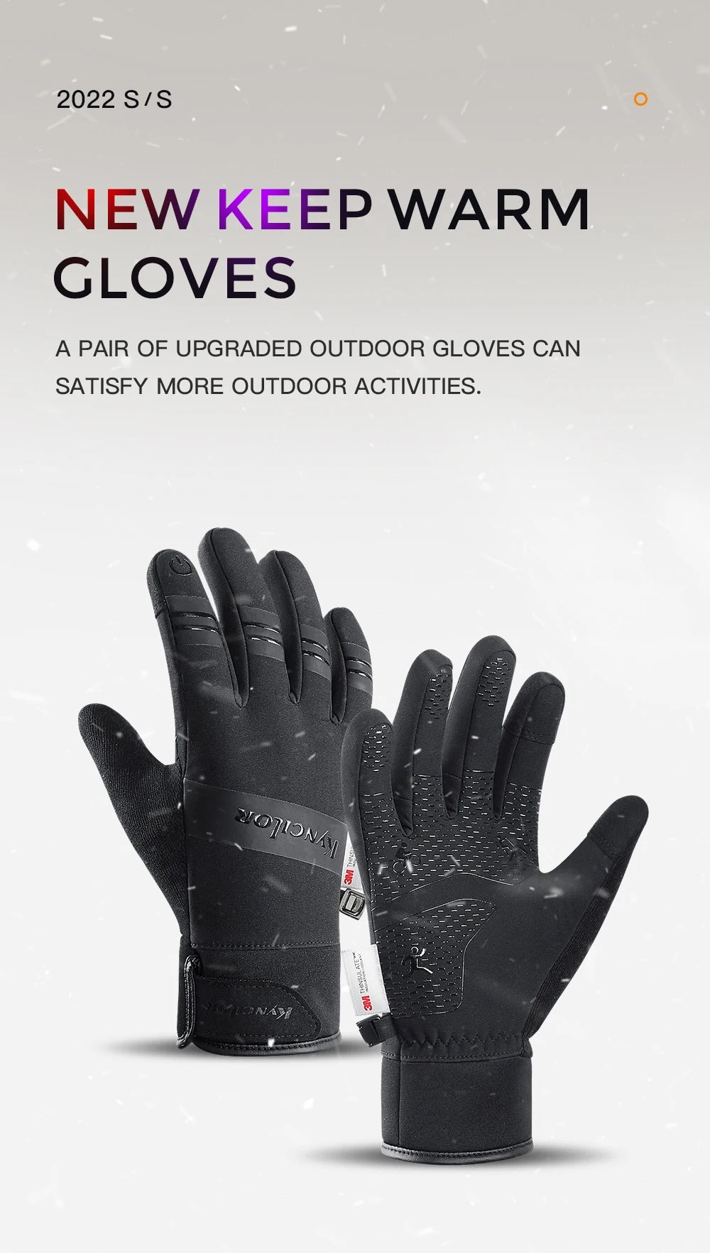 High Performance Winter Cycling Gloves – Waterproof Touchscreen Thermal Gloves, Windproof, Anti-Slip Grip, 3M Insulated, Unisex Sports Riding Gloves S-XL