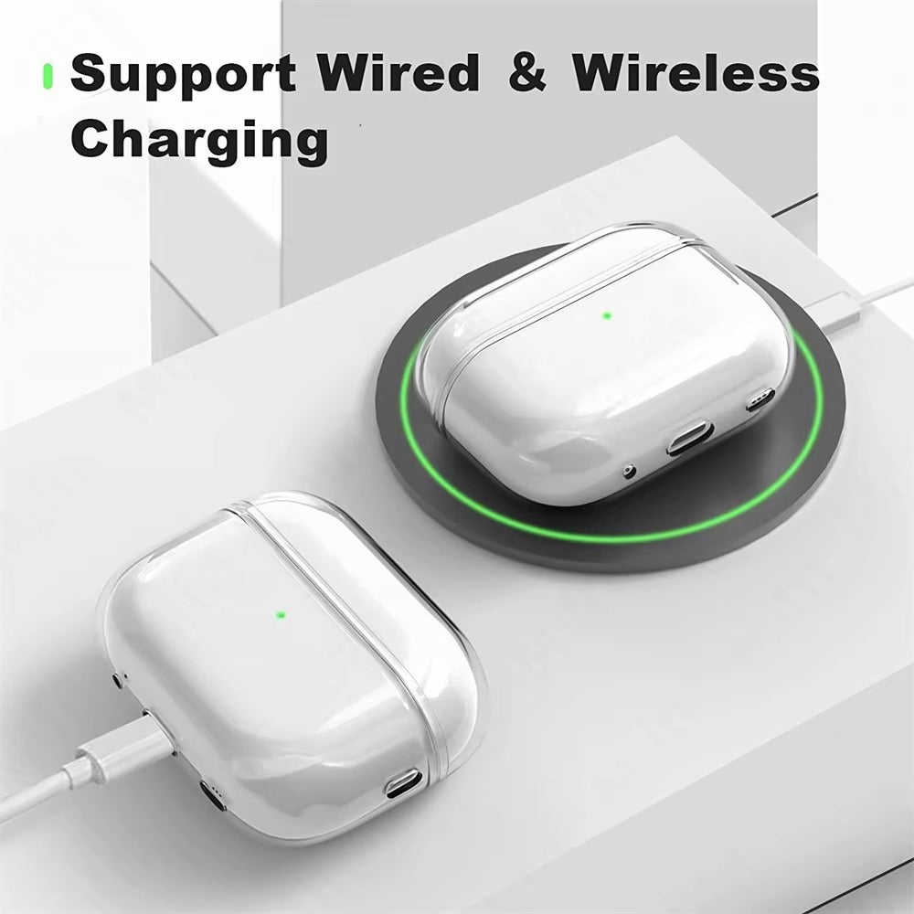 Clear Soft TPU Case with Lanyard for AirPods Pro 2, 4, 3, 2 – Lightweight Transparent Cover, Shockproof Earphone Accessories, Anti-Scratch Protective Funda