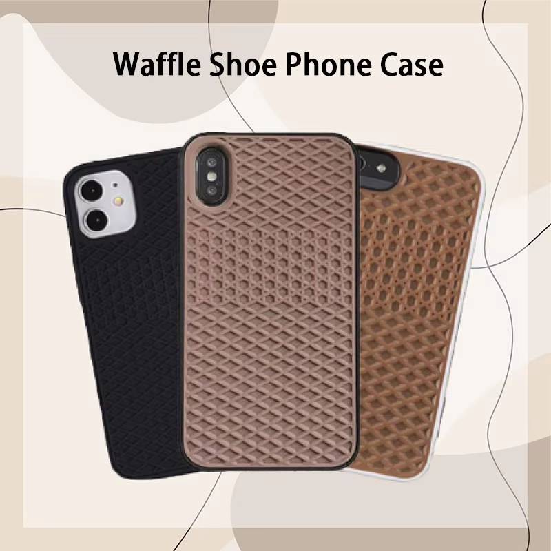 High Quality Apple iPhone Case, MagSafe Compatible, Camera Lens & Screen Protection, Ultra Thin, Shockproof, Magnetic Full All Around Cover – Waffle Shoe Sole Style Silicone Case with Grippy Back Design