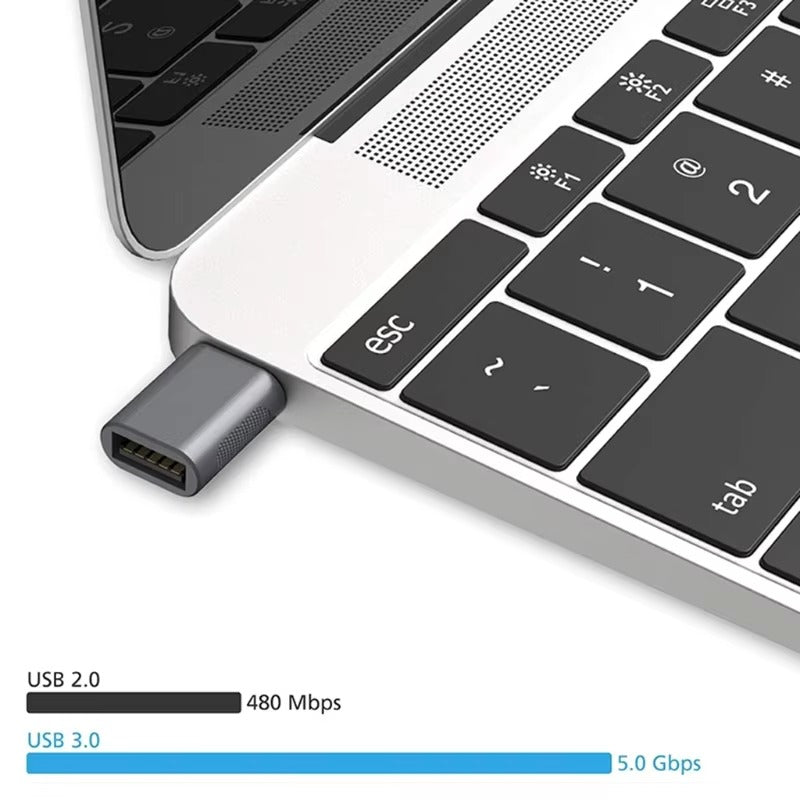 Premium USB-C to USB 3.0 Adapter – Type-C Female to USB Male Converter for MacBook, iPad, Laptop, Tablet, and Other USB-C Devices, Fast Data Transfer