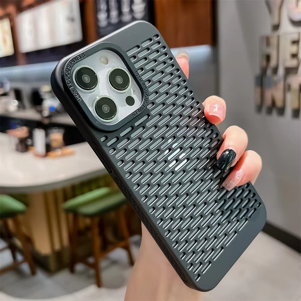 High Quality Apple iPhone Case, MagSafe Compatible, Camera Lens & Screen Protection, Ultra Thin, Shockproof, Magnetic Full All Around Cover – Hollow Cold-Cut Shockproof Case with Heat Dissipation & Anti-Fall Lens Protection