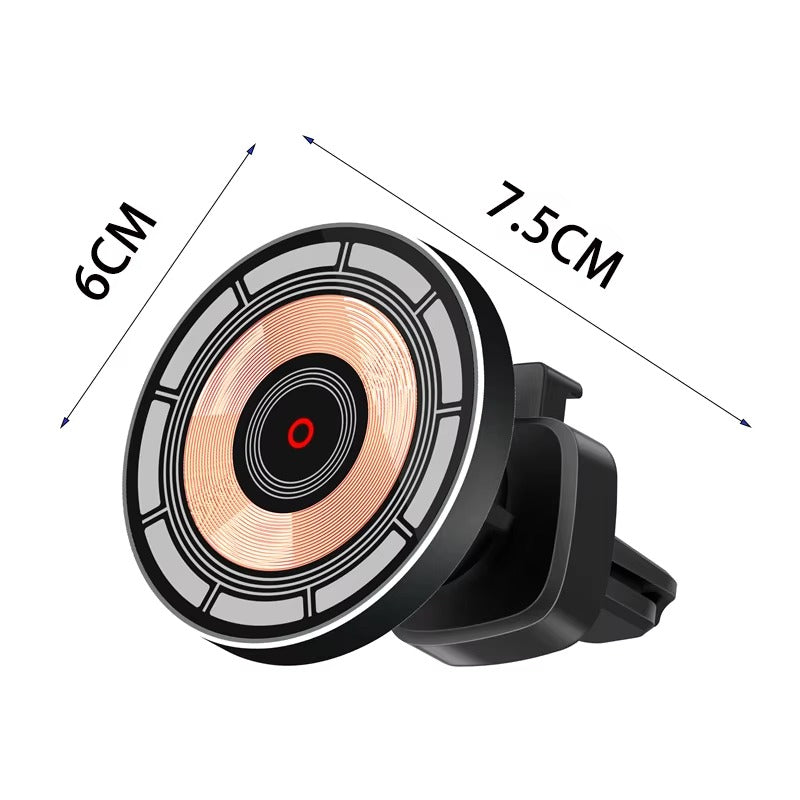 High-Speed 30W Magnetic Wireless Car Charger – Phone Holder Stand with Fast Charging, Dashboard or Vent Mount