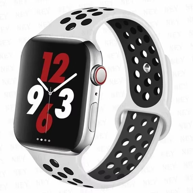 Colorful Silicone Sport Watch Band – Soft Replacement Strap with Stainless Steel Buckle, Compatible with 38mm to 49mm Smartwatches