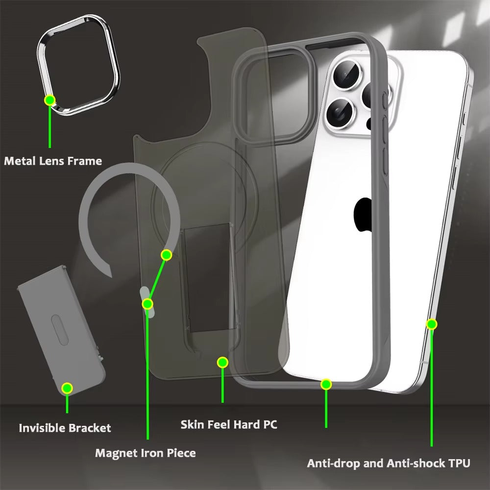 Luxury Apple iPhone Case Camera Lens & Screen Protection, Ultra Thin Shockproof Magnetic Full All Around Protection Cover