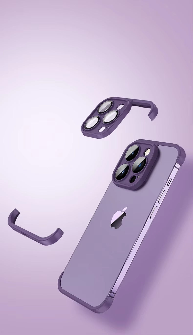 Premium Apple iPhone Case, MagSafe Compatible, Camera Lens & Screen Protection, Ultra Thin, Shockproof, Magnetic Full All Around Cover – Frameless TPU Silicone Bumper Case with Built-In Glass Lens Protector