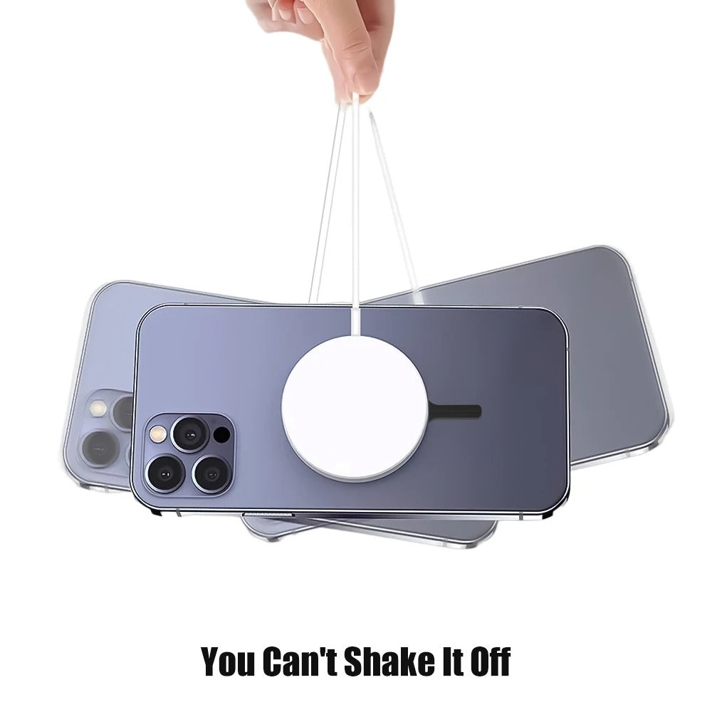 Universal Magnetic Ring Sticker for MagSafe Charger – Metal Alignment Plate for iPhone & Android, Wireless Charging Guide, Car Mount Support Plate