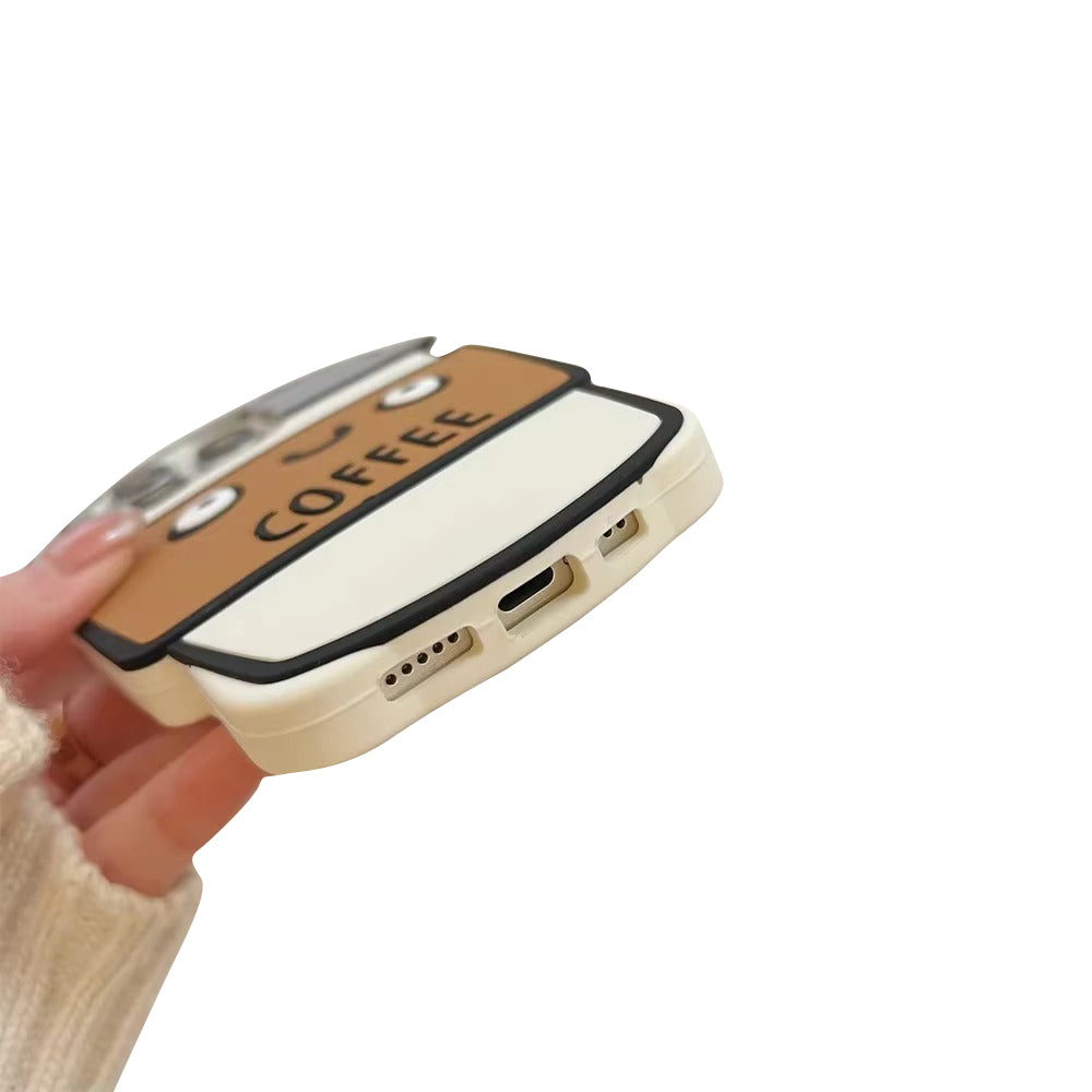 Premium Apple iPhone Case, MagSafe Compatible, Camera Lens and Screen Protection, Ultra Thin, Shockproof, Magnetic, Full All Around Protection, 3D Coffee Cup Soft Cover