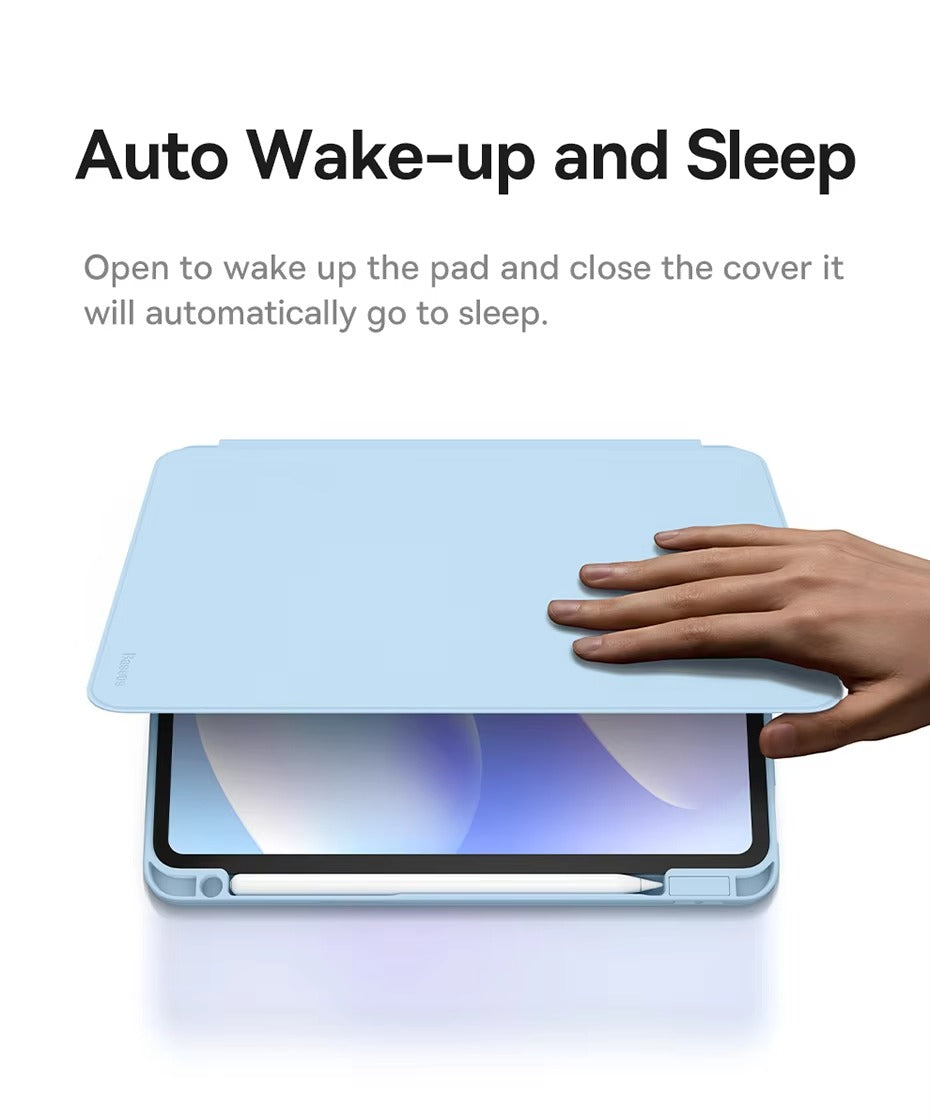 Premium Magnetic iPad Case with Pencil Holder – Slim Smart Cover with Auto SleepCompatible with 10.2", 10.9", 11", 12.9" Tablets