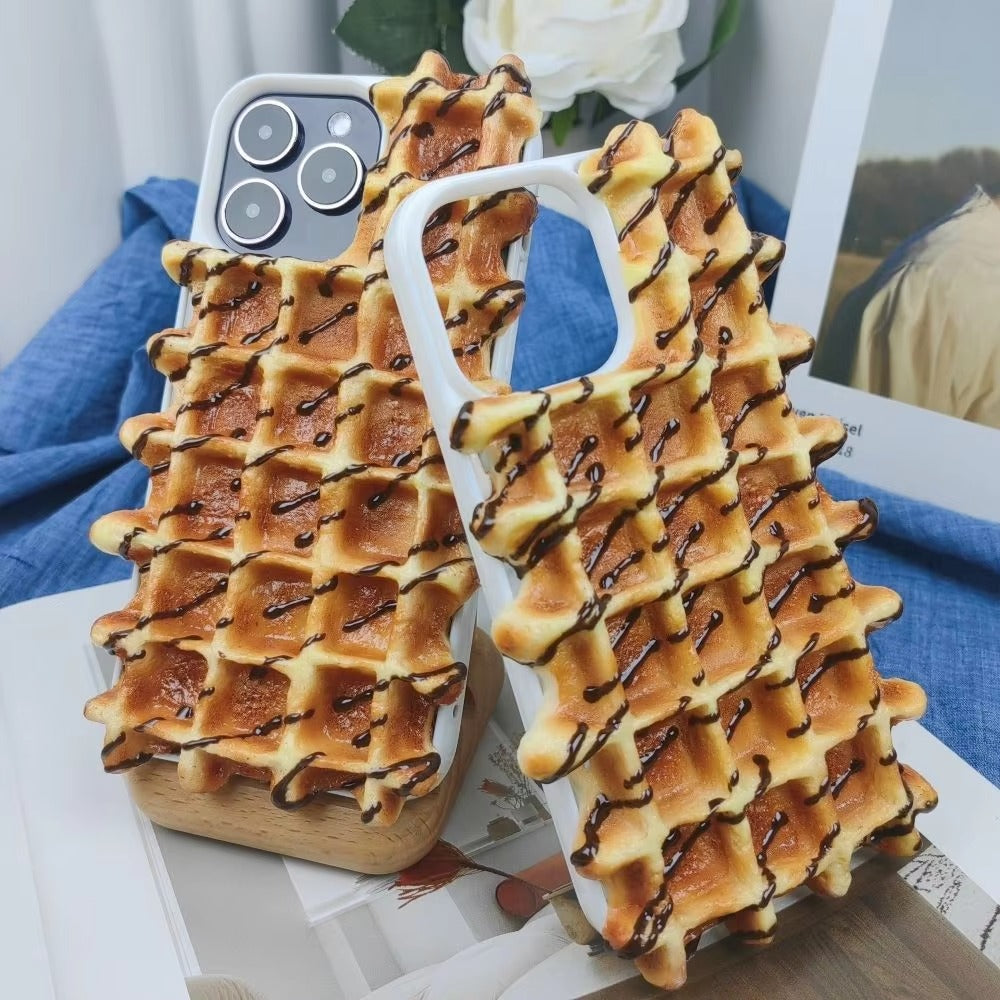 Premium Apple iPhone Case, MagSafe Compatible, Camera Lens and Screen Protection, Ultra Thin, Shockproof, Magnetic, Full All Around Protection, 3D Toast Bread Soft Cover