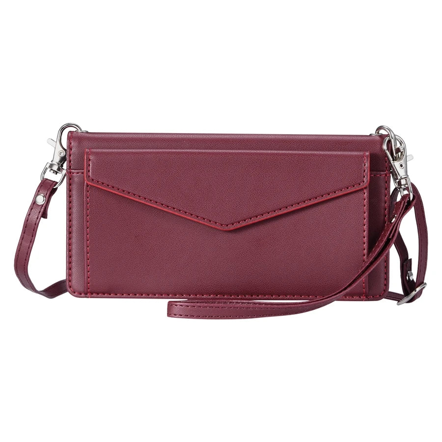 Luxury Dual-Layer Wallet iPhone Case – Flip Leather Cover with Card Slots, Photo Frame, 2 Lanyards, Shockproof Protection, and Stand Feature for iPhone