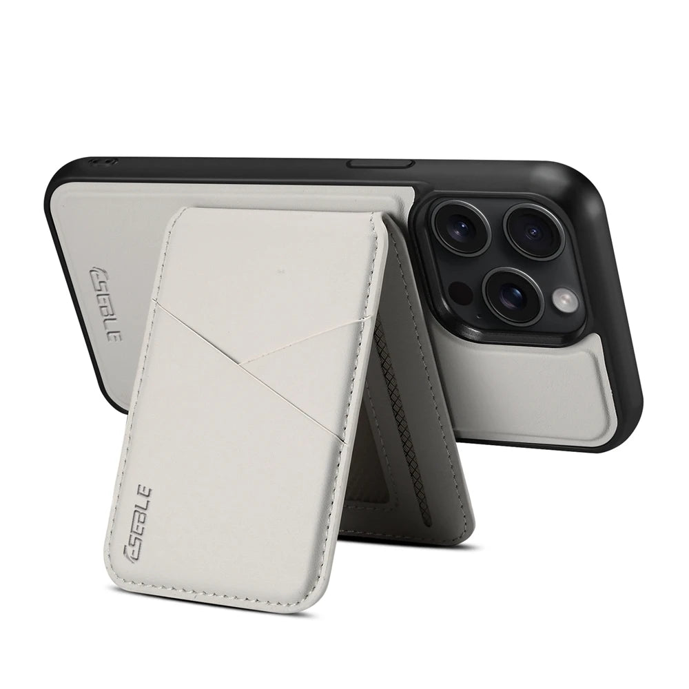 Luxury Magnetic Leather Wallet iPhone Case – 2-in-1 MagSafe Card Holder, Kickstand, Shockproof Protection, Premium Design, Wireless Charging Compatible for iPhone Models