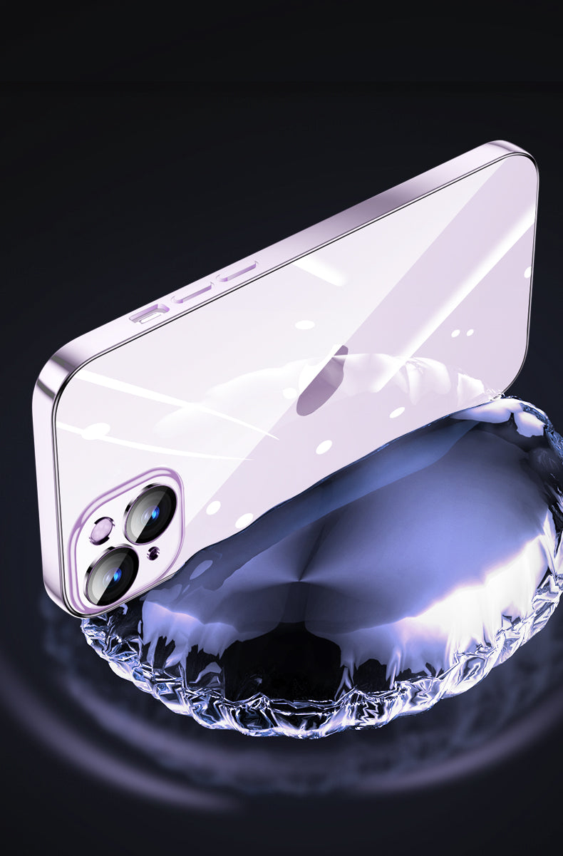 Luxury Plating Transparent Silicone Case – High Quality, Shockproof, Ultra Slim, HD Lens Protection, Durable Soft Cover,