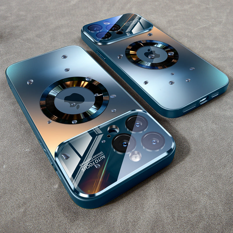 Luxury Magnetic iPhone Case - Matte Finish, MagSafe Compatible, Shockproof with Camera Lens Protection,