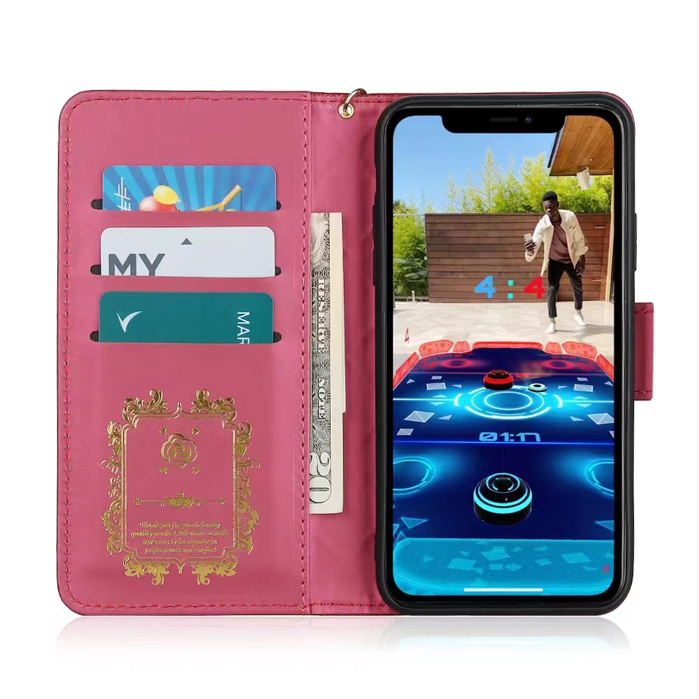 Luxury Wallet Flip Leather iPhone Case – Card Slot, Magnetic Closure, Shockproof Protection, and Premium Design for iPhone