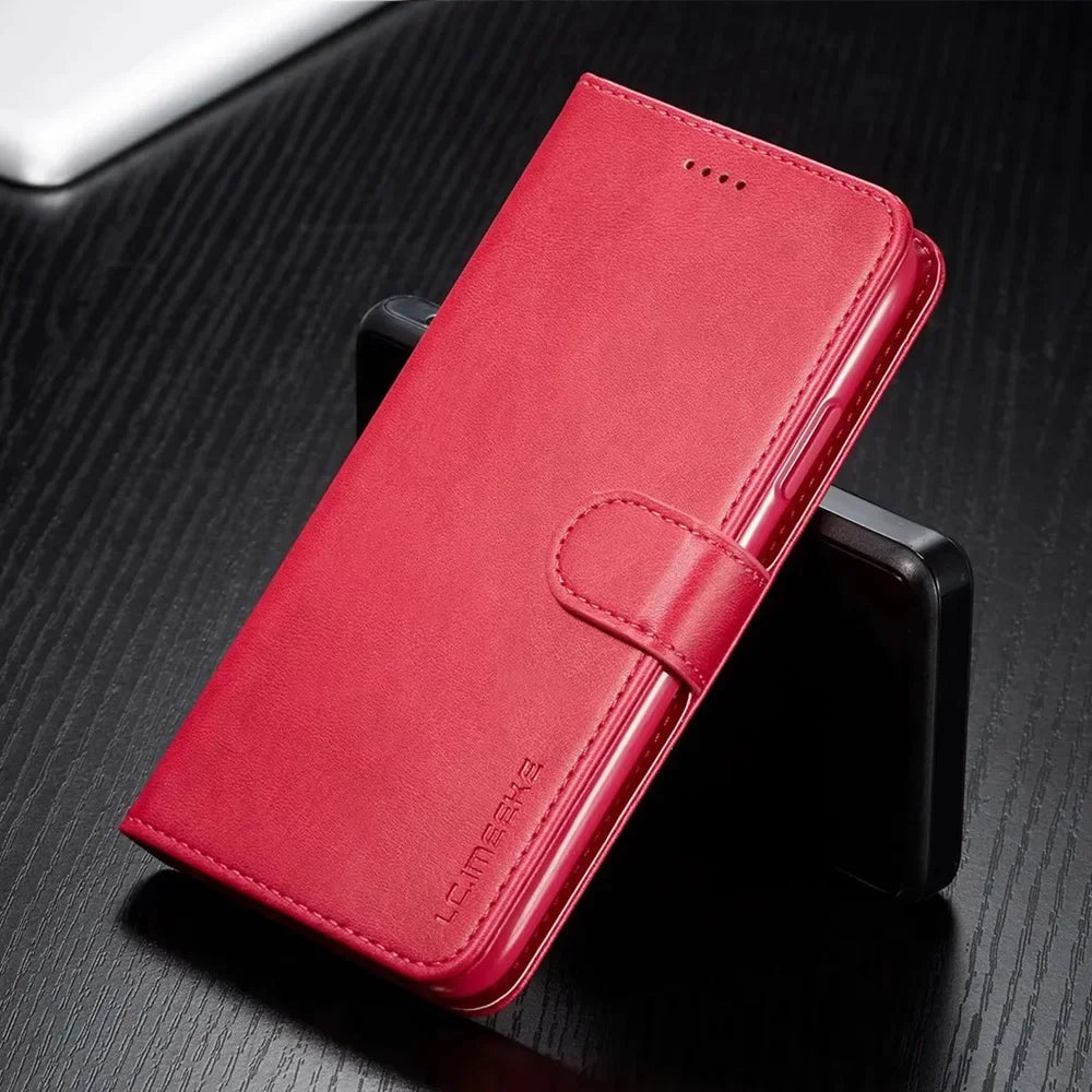 Luxury Leather Wallet iPhone Case – Flip Cover with Card Slot, Magnetic Closure, and Premium Protection for iPhone Models