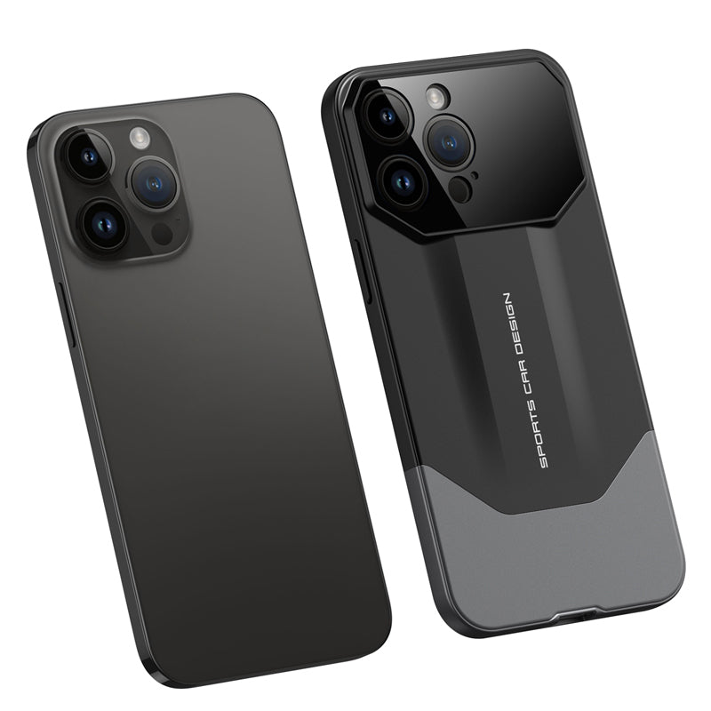 Luxury Frosted Plastic iPhone Case – TPU All-Inclusive Lens Protection Cover for iPhone Models, Sleek and Durable Design