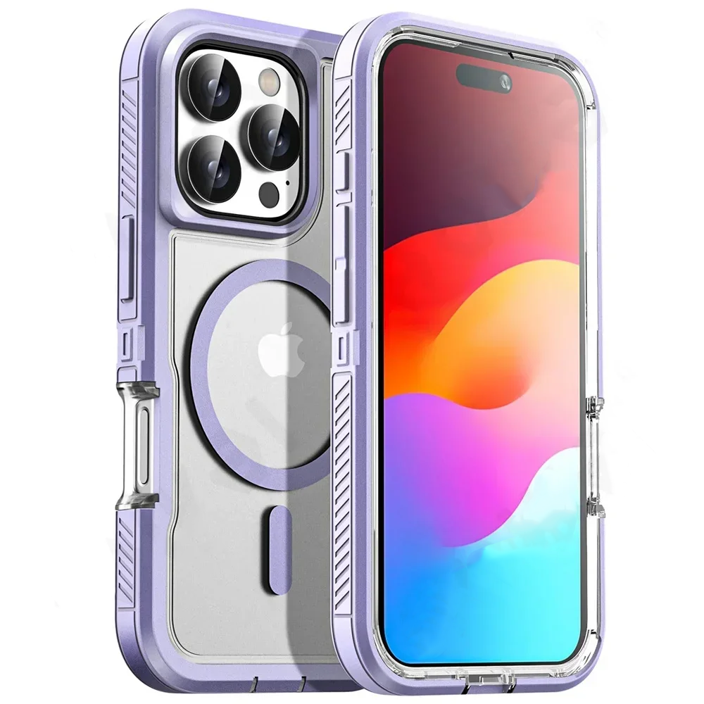 Heavy Duty Shockproof iPhone Case – Rugged Protective Cover with Kickstand, Anti-Scratch, Full-Body Protection for iPhone Models