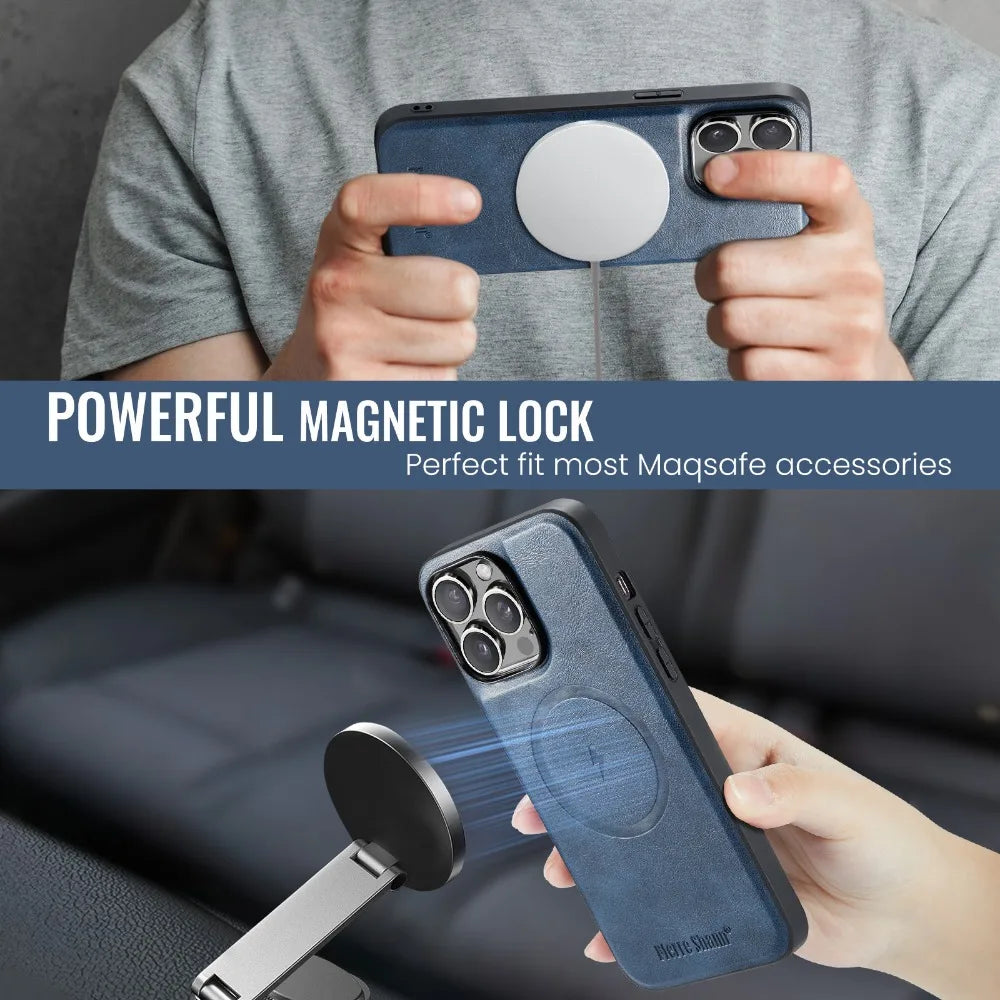 Luxury 2-in-1 Detachable Wallet iPhone Case – Magnetic Card Holder, MagSafe Compatible, Shockproof Protection, Premium Leather Cover for iPhone Models