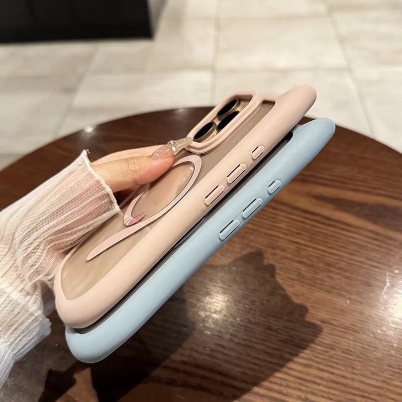 Premium Apple iPhone Case MagSafe Compatible, Camera Lens & Screen Protection, Cover with Cute Cat Ear Bumper Design