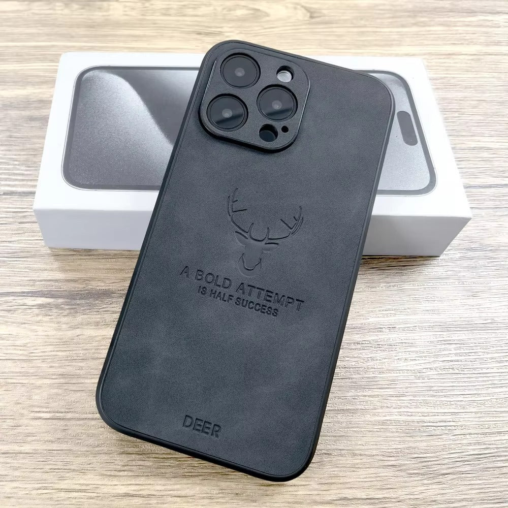 Luxury Vintage Lambskin PU Leather MagSafe iPhone Case – Wireless Charging, Full Protection, Stylish & Durable Cover