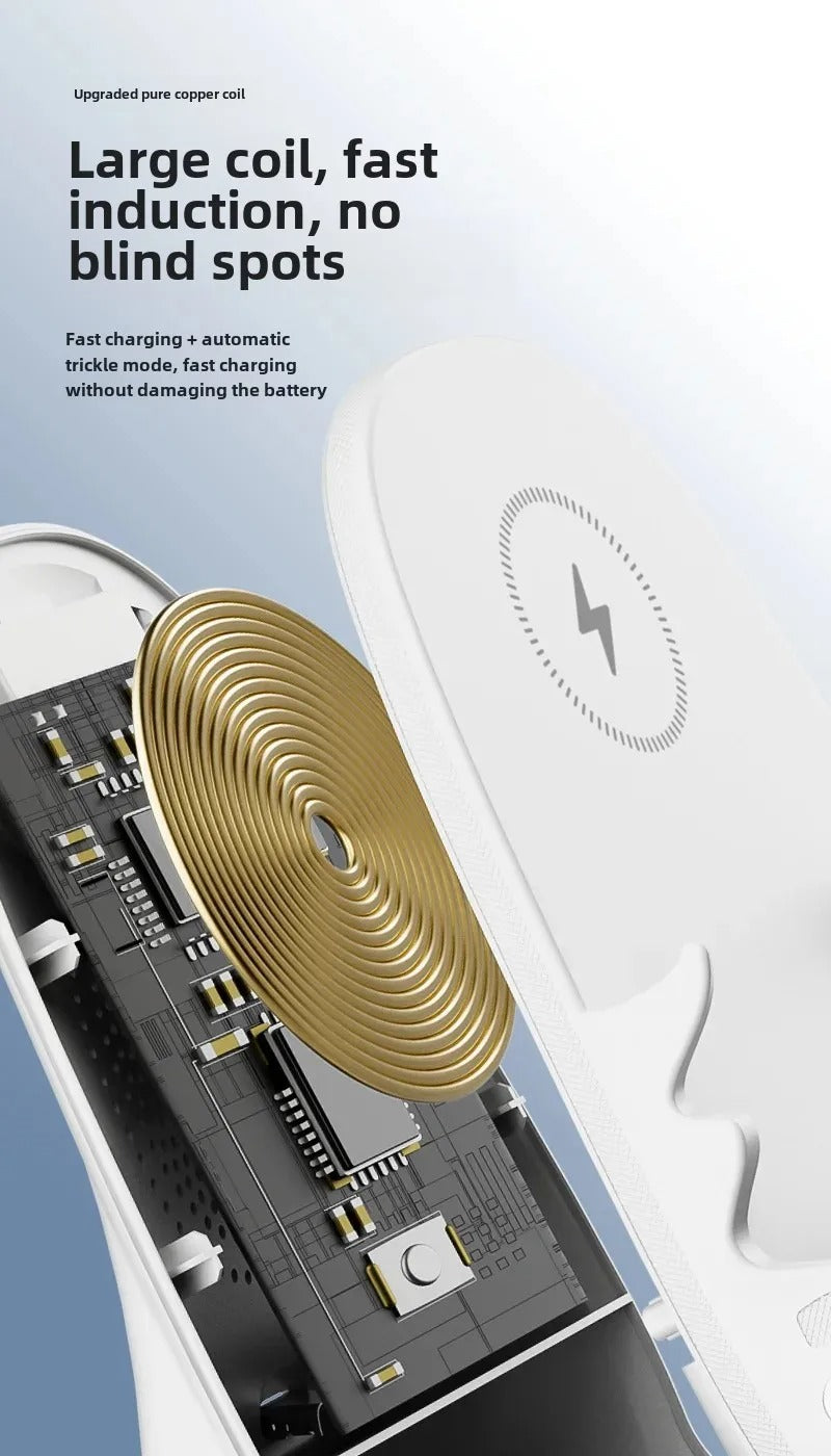 Premium Universal Wireless Charging Stand – 15W Fast Charger Dock with Cooling Hole Design, Phone Holder Function and Aromatherapy Feature for iPhone & Samsung