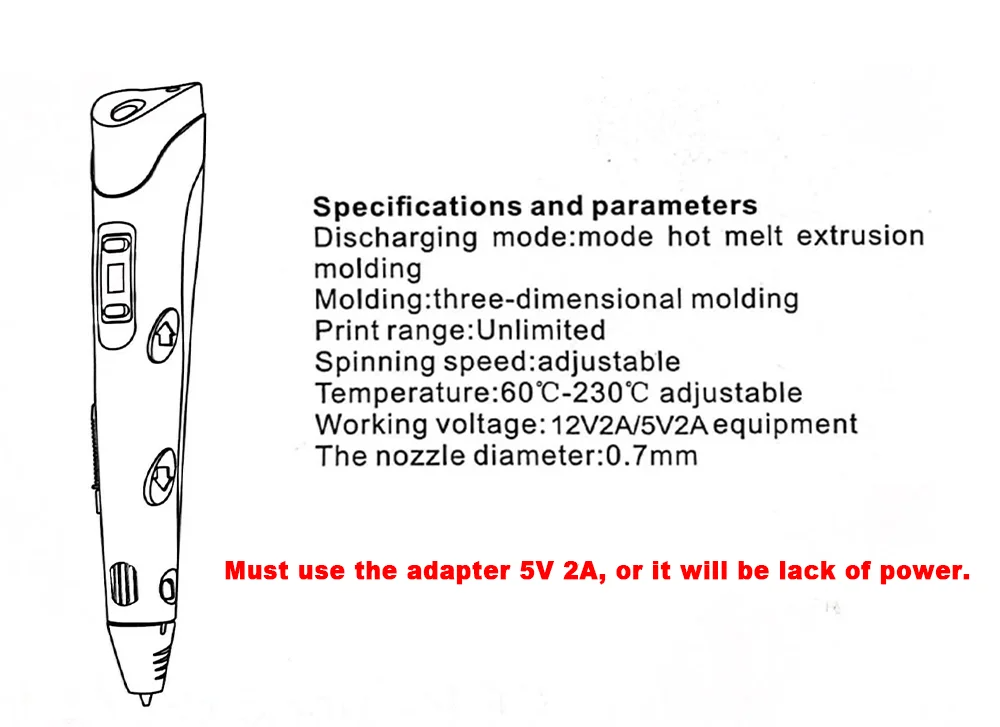 Creative 3D Drawing Pen for Kids – LCD Printing Pen with 50M PLA Filament, Safe DIY Toy for Art & Crafts, Ideal Birthday