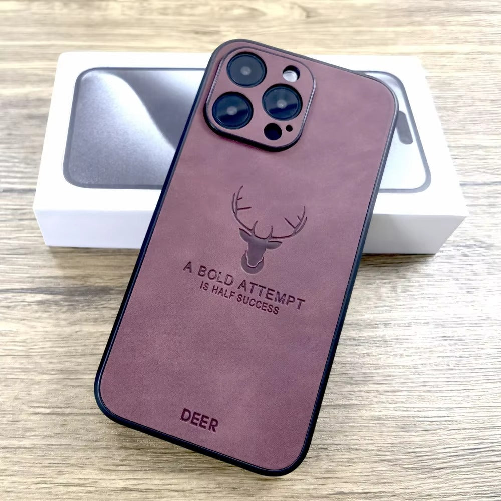Luxury Vintage Lambskin PU Leather MagSafe iPhone Case – Wireless Charging, Full Protection, Stylish & Durable Cover