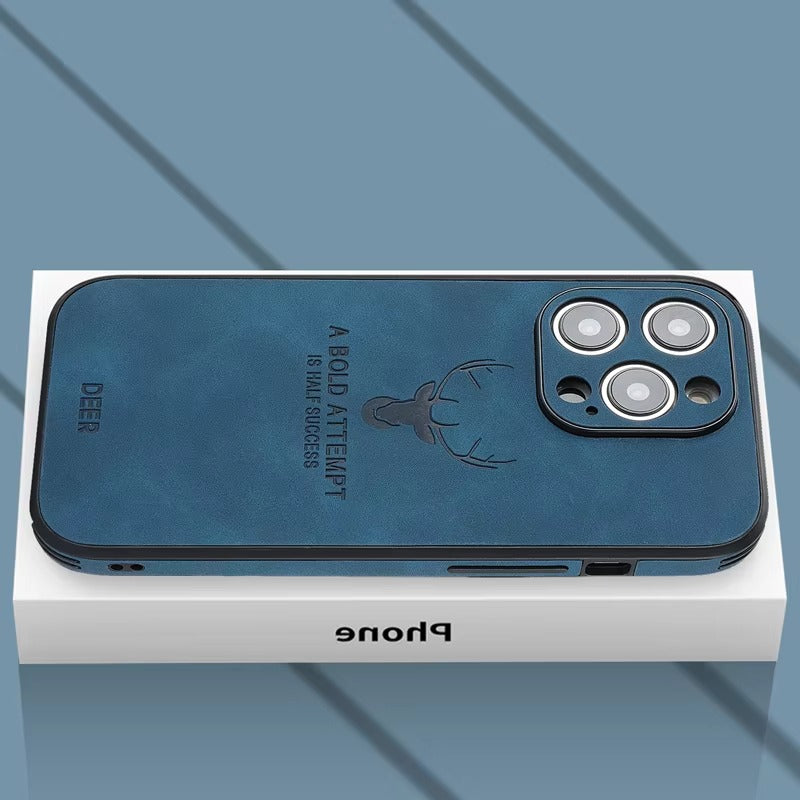 Luxury Vintage Lambskin PU Leather MagSafe iPhone Case – Wireless Charging, Full Protection, Stylish & Durable Cover