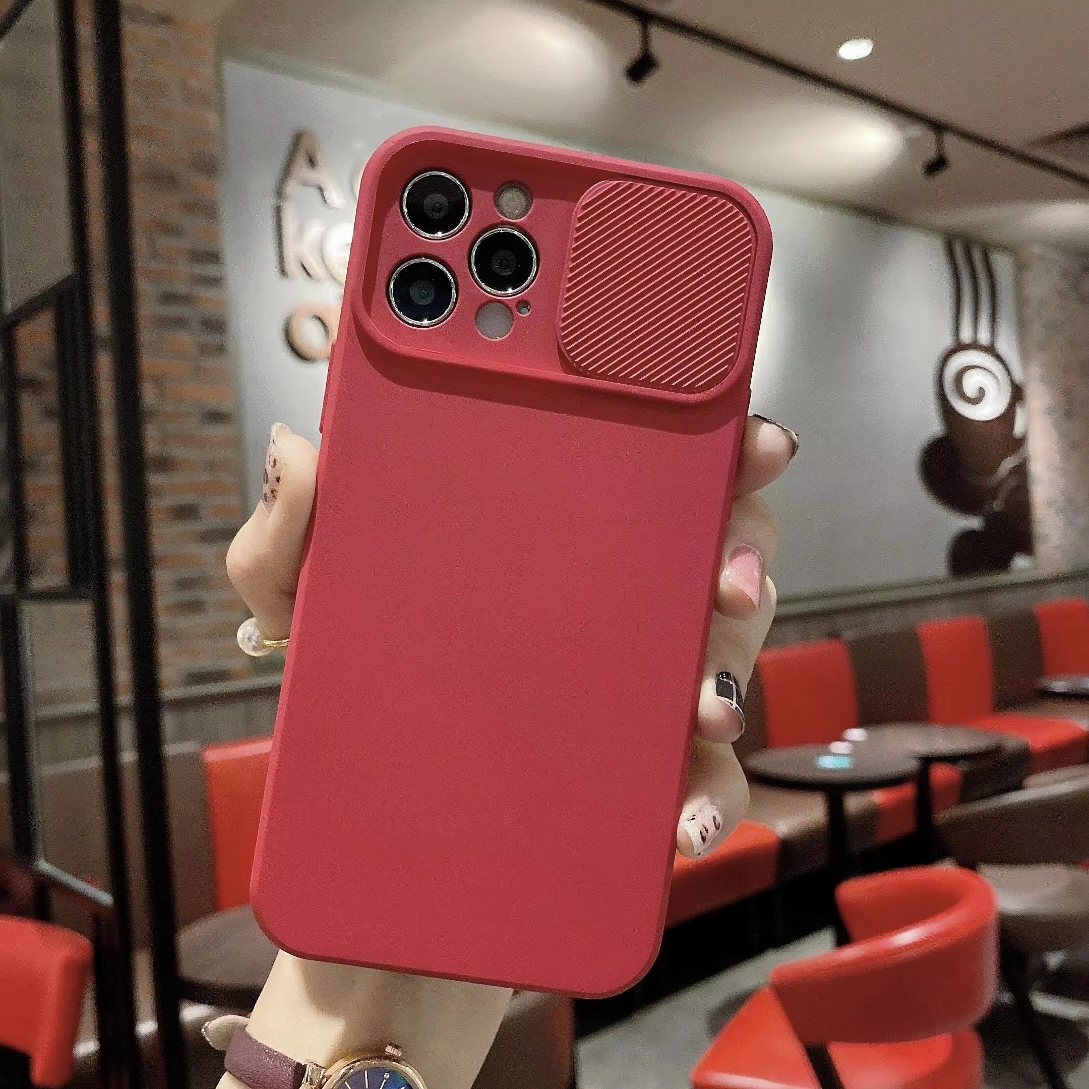 High Quality Apple iPhone Case Ultra Thin Shockproof Magnetic Full All Around Protection Cover with Sliding Camera Armor Back