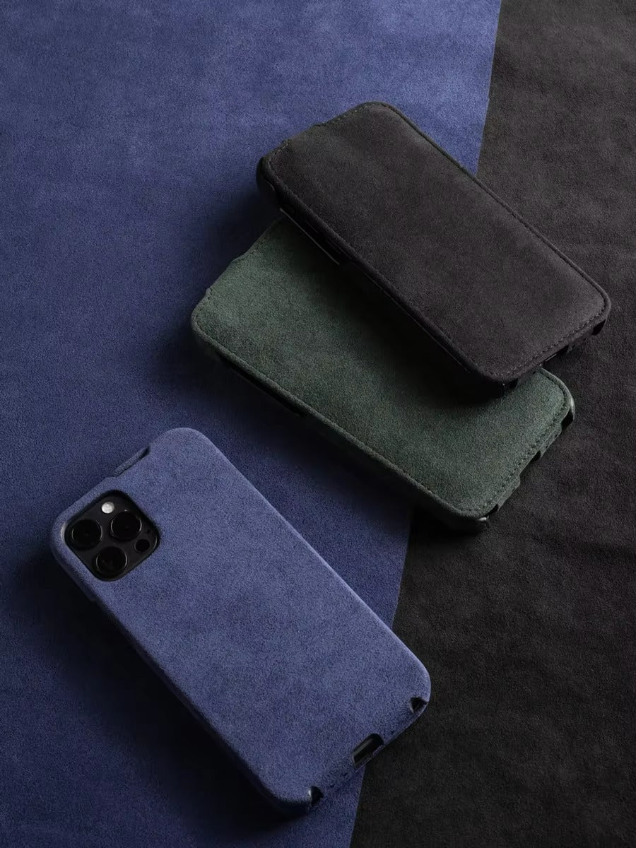 Premium Genuine Leather Flip iPhone Case – 100% Cowhide, Luxury Design, Stylish & Durable Protective Cover | Case for iPhone