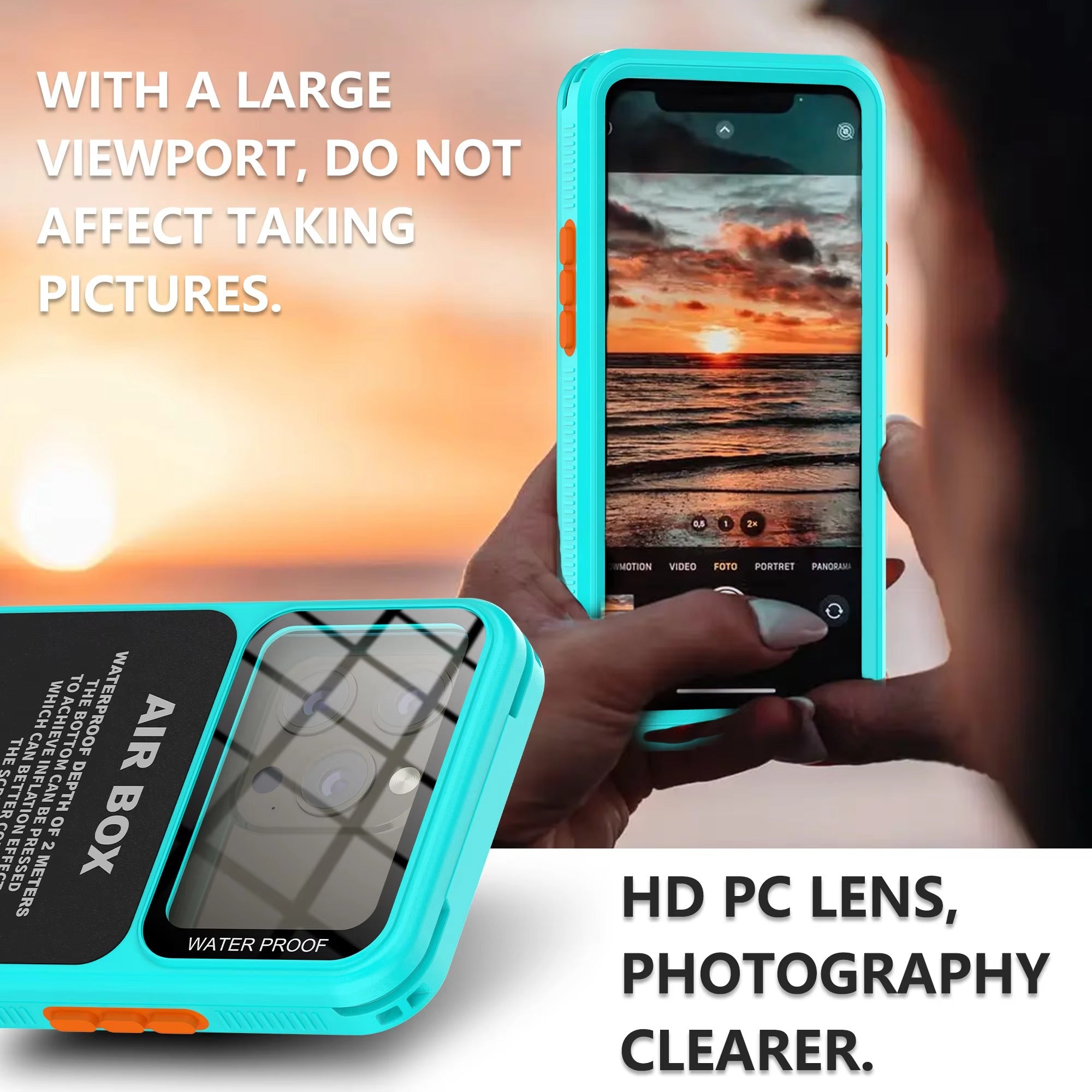 Premium Apple iPhone Case MagSafe Compatible, Camera Lens & Screen Protection, Cover with IP68 5m Waterproof Diving Shell