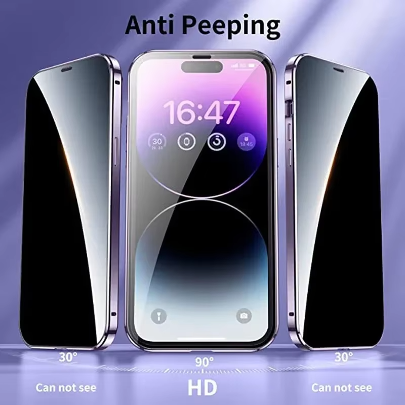 Premium Apple iPhone Case, MagSafe Compatible, Camera Lens and Screen Protection, Ultra Thin, Shockproof, Magnetic, Full All Around Protection, Double-Sided Privacy Cover