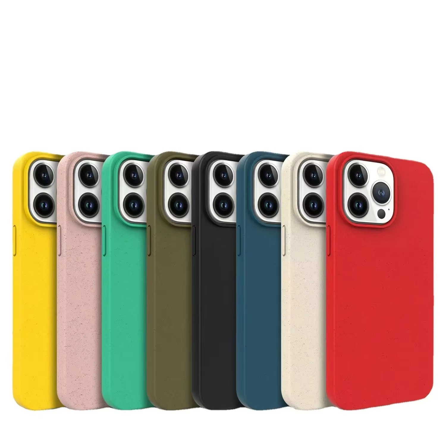 Premium Apple iPhone Case, MagSafe Compatible, Camera Lens and Screen Protection, Ultra Thin, Shockproof, Magnetic, Full All Around Protection, Eco Wheat Silicone Cover