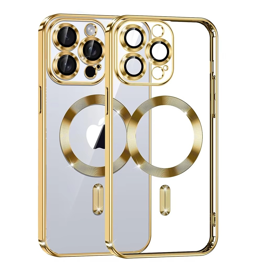 Luxury Desert Gold MagSafe iPhone Case - Magnetic Wireless Charging, Electroplated Bumper, Durable Cover | Case for iPhone