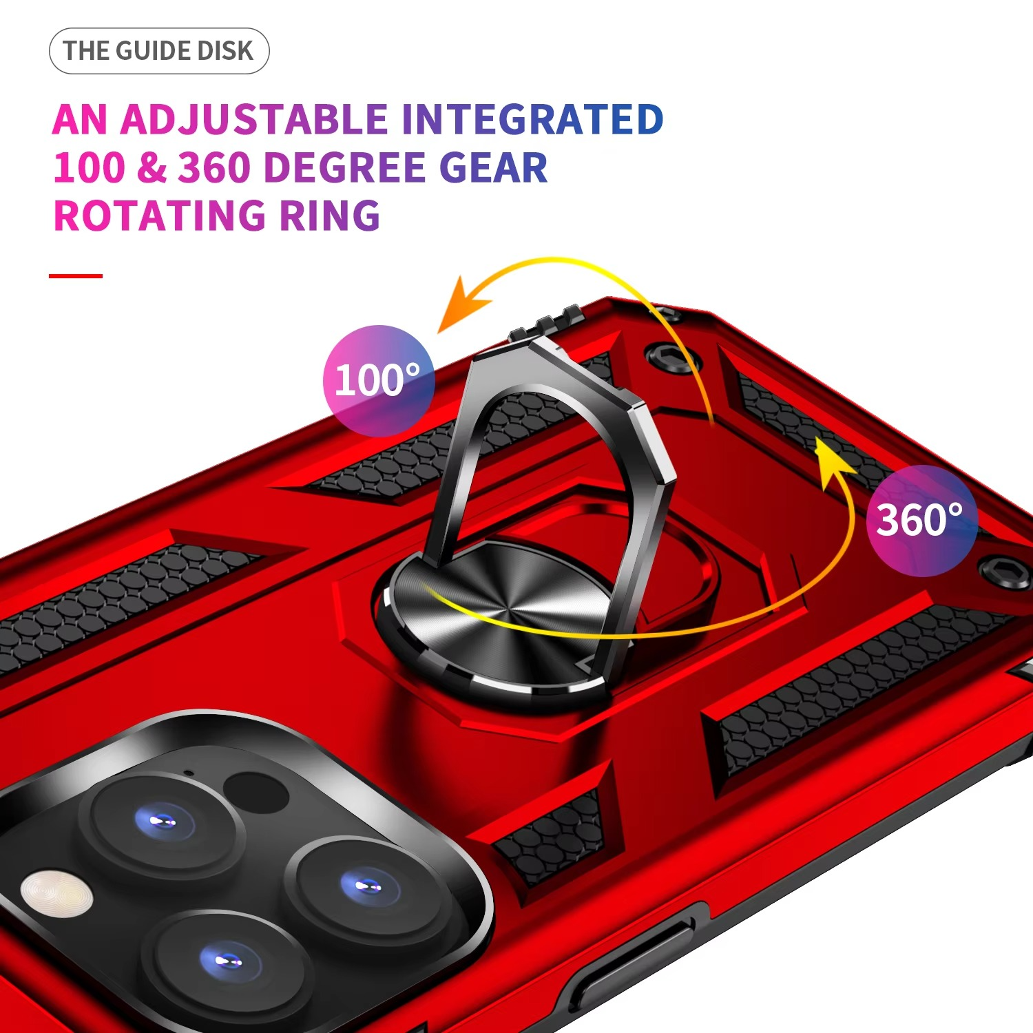 Robust Apple iPhone Case, MagSafe Compatible, Camera Lens and Screen Protection, Ultra Thin, Shockproof, Magnetic, Full All Around Protection, Metal Ring Kickstand Cover