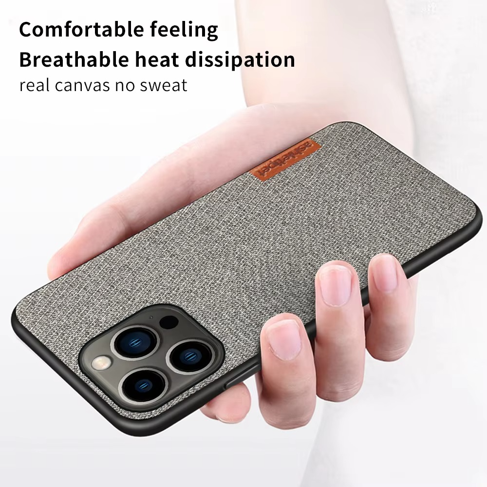 Premium Apple iPhone Case, MagSafe Compatible, Camera Lens and Screen Protection, Ultra Thin, Shockproof, Magnetic, Full All Around Protection, Canvas Fabric Back Cover