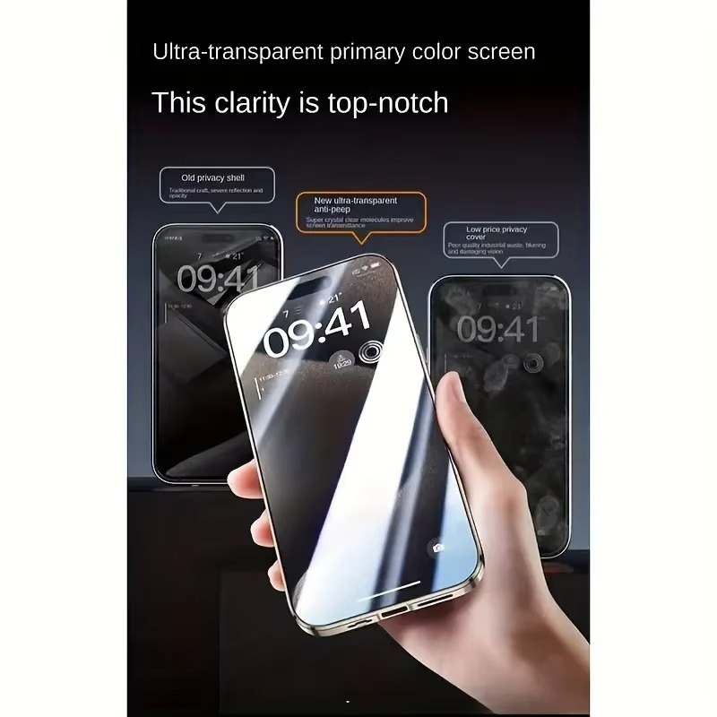 Luxury Apple iPhone Case, MagSafe Compatible, Camera Lens and Screen Protection, Ultra Thin, Shockproof, Magnetic, Full All Around Protection, Privacy Glass Snap Case