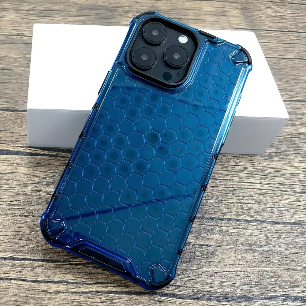 Robust Apple iPhone Case, MagSafe Compatible, Camera Lens and Screen Protection, Ultra Thin, Shockproof, Magnetic, Full All Around Protection, Honeycomb Armor Clear Cover