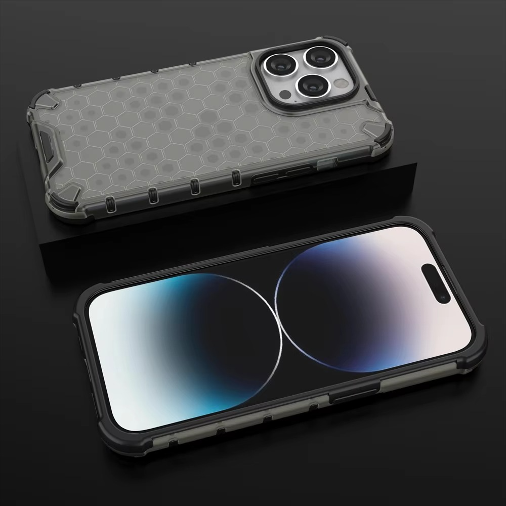 Robust Apple iPhone Case, MagSafe Compatible, Camera Lens and Screen Protection, Ultra Thin, Shockproof, Magnetic, Full All Around Protection, Honeycomb Armor Clear Cover