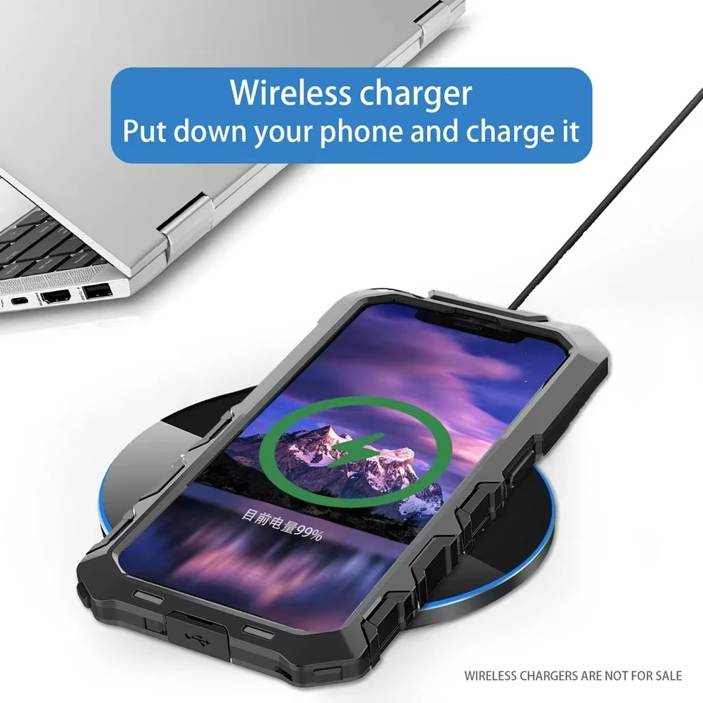 Robust Apple iPhone Case, MagSafe Compatible, Camera Lens and Screen Protection, Ultra Thin, Shockproof, Magnetic, Full All Around Protection, 360 Metal Lock Glass Cover