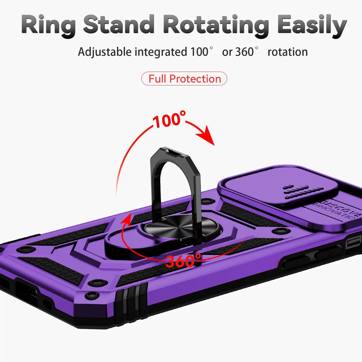 Robust Apple iPhone Case, MagSafe Compatible, Camera Lens and Screen Protection, Ultra Thin, Shockproof, Magnetic, Full All Around Protection, 360 Ring Car Mount Cover