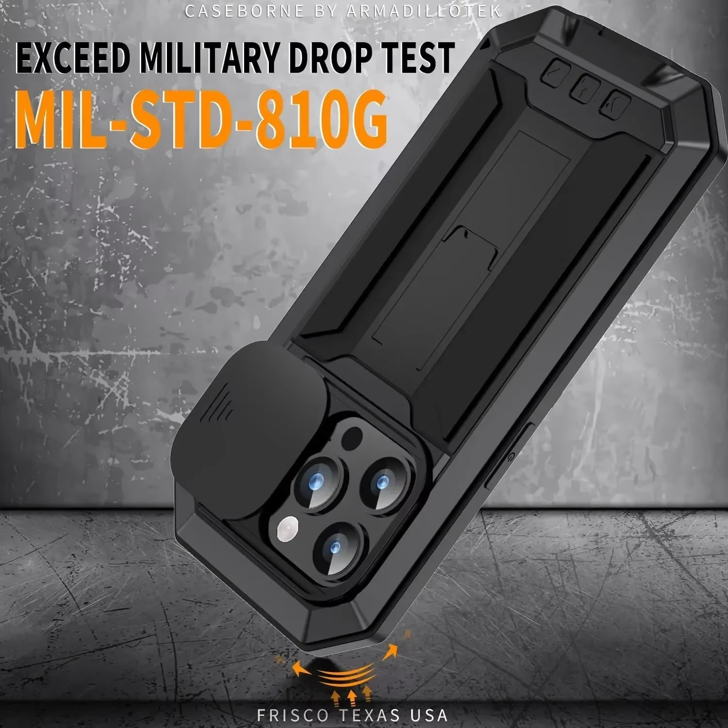 Robust Apple iPhone Case, MagSafe Compatible, Camera Lens and Screen Protection, Ultra Thin, Shockproof, Magnetic, Full All Around Protection, Metal 360 Glass Slide Cover